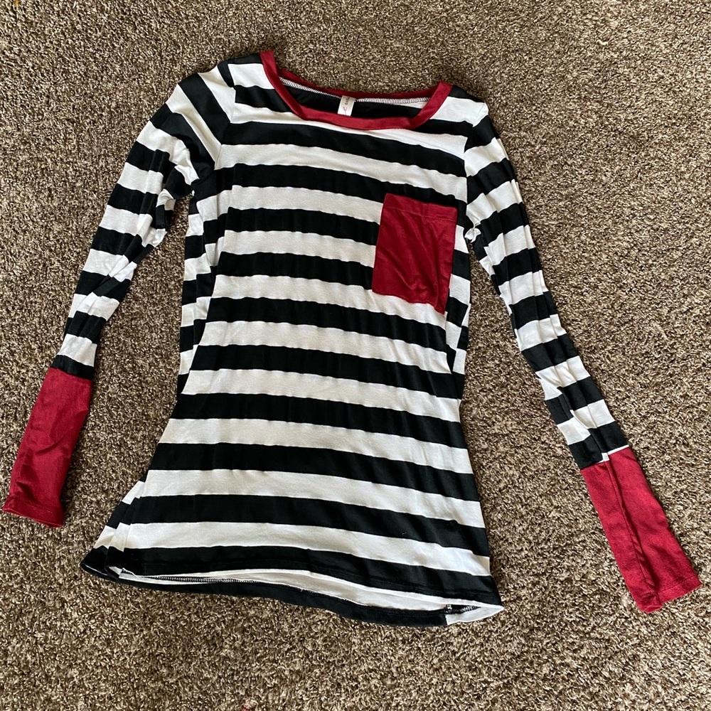 Long sleeve striped shirt. Size small